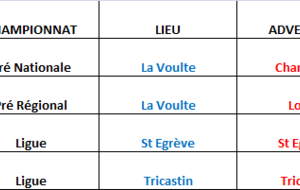 Matchs du week end