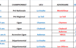 Matchs du week end