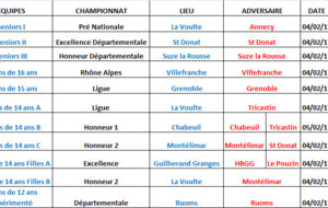 Matchs du week end