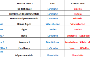 Matchs du week end