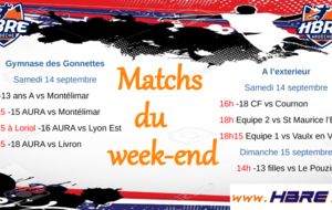 Matchs du week end