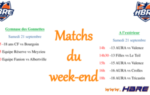 Matchs du week end