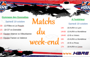 Matchs du week end