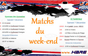 Matchs du week end