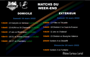 Matchs du week end