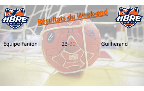 Résultats du week end