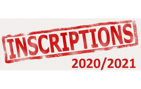 Inscriptions saison 2020-2021