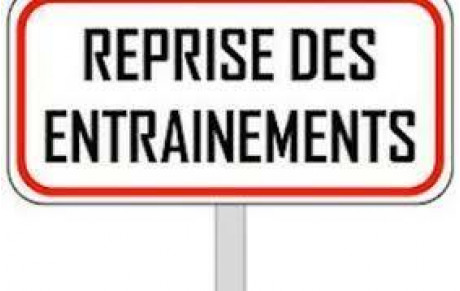 Reprise entraînements jeunes