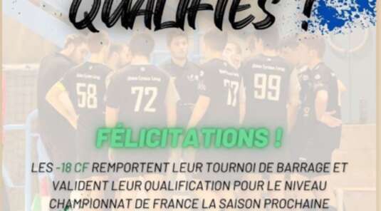Les -18 ans resteront en Championnat de France !!!